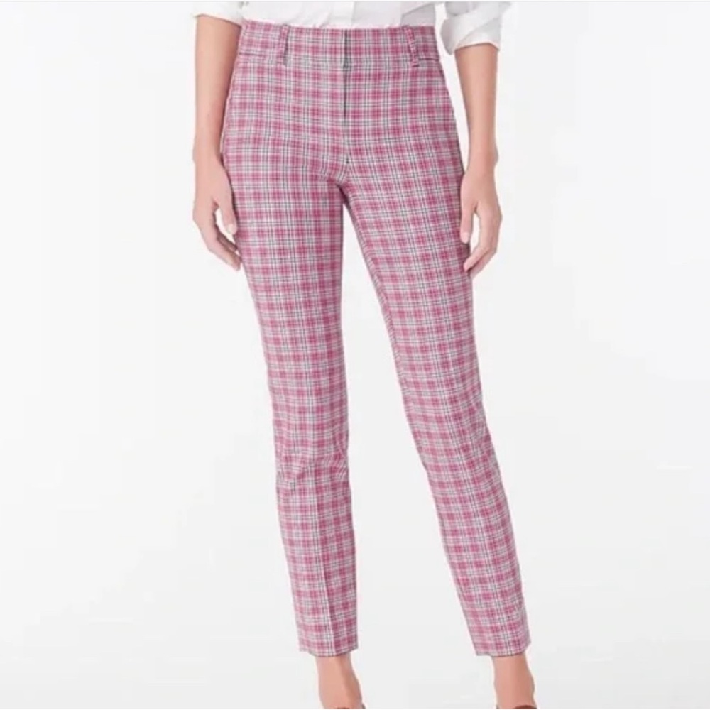 J. Crew Pink Plaid Cameron Pants